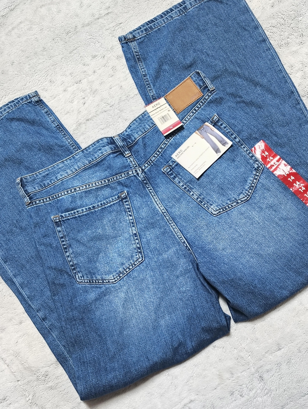 NWT Aeropostale High-Rise Wide Leg Jean Women's 14 Bohemian Vintage Vibes Retro - Picture 4 of 12